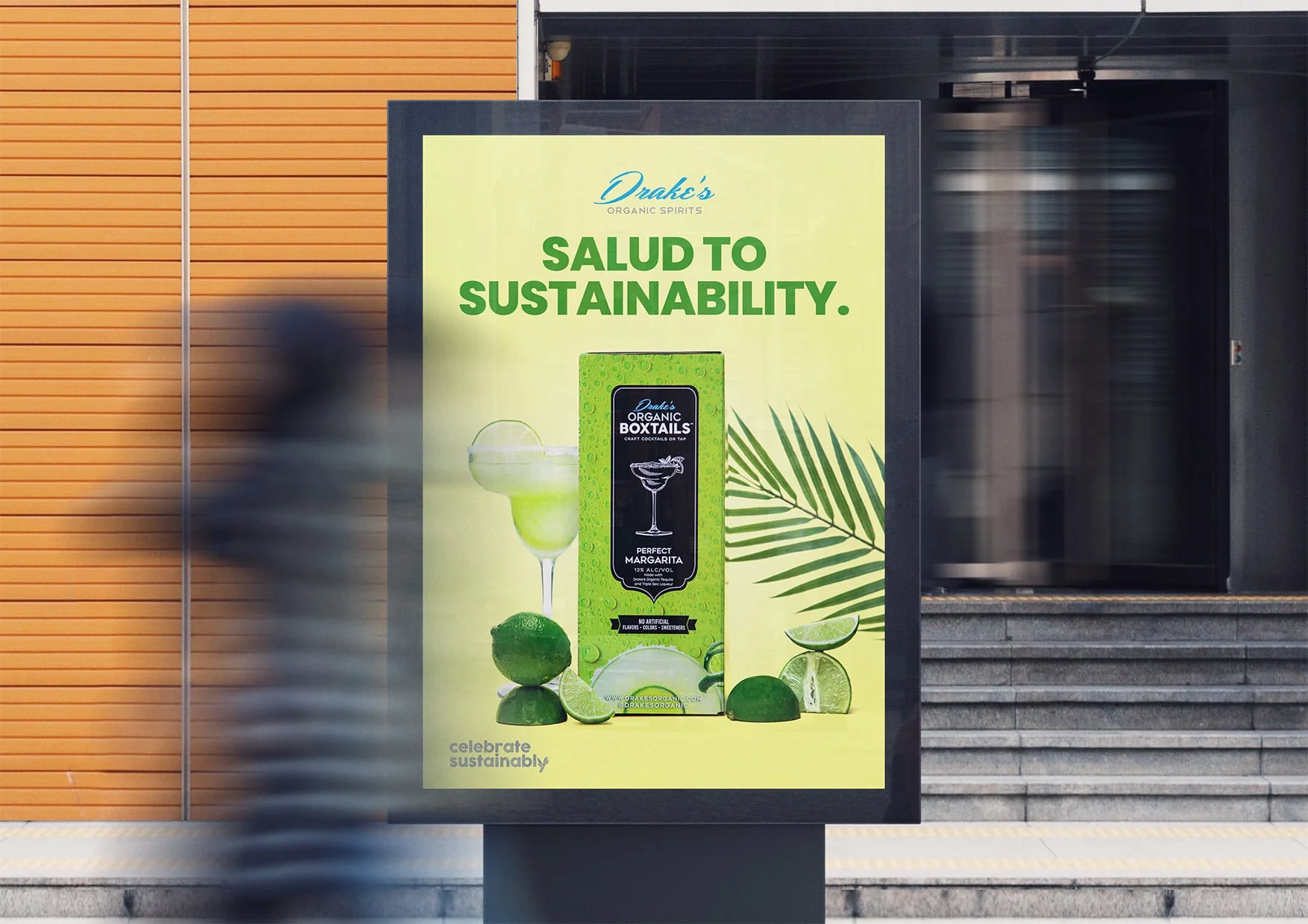 Drake's Margarita Boxtail bench billboard